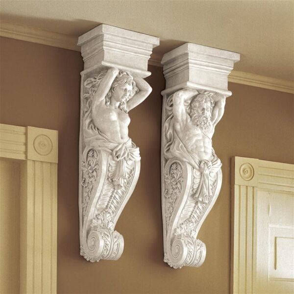 Design Toscano NG30594 8 1/2 Inch Telamon Male Wall Bracket