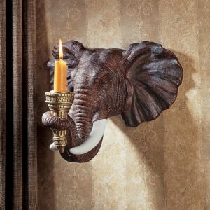 Design Toscano NG30614 12 1/2 Inch Elephant Head Sconce