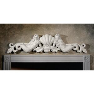 Design Toscano NG306790 39 1/2 Inch Mermaid Pediment