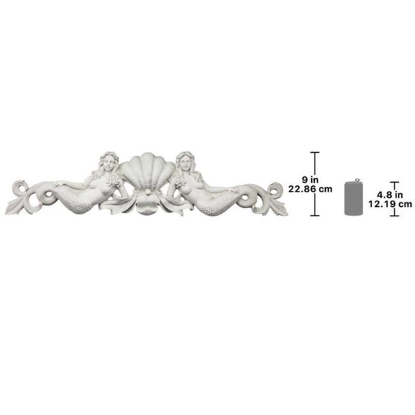 Design Toscano NG306790 39 1/2 Inch Mermaid Pediment