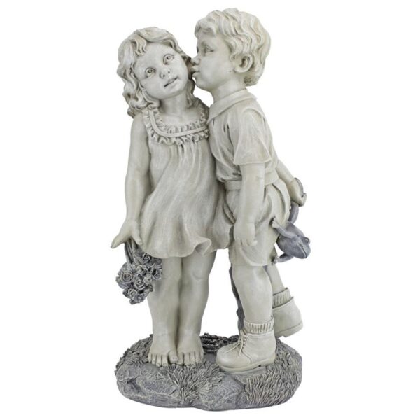 Design Toscano NG30739 11 Inch Young Sweethearts Kissing Children