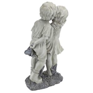 Design Toscano NG30739 11 Inch Young Sweethearts Kissing Children