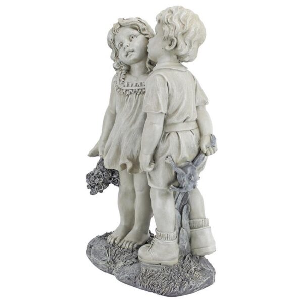 Design Toscano NG30739 11 Inch Young Sweethearts Kissing Children