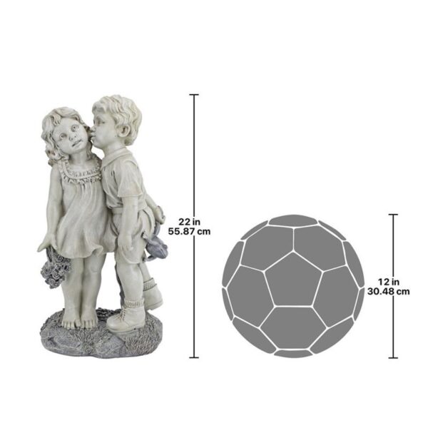 Design Toscano NG30739 11 Inch Young Sweethearts Kissing Children