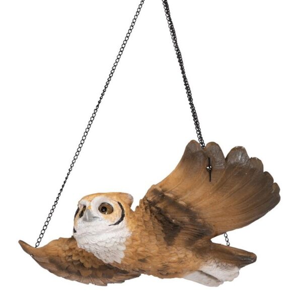 Design Toscano NG31625 15 1/2 Inch The Garden Owl Hanging Sculpture