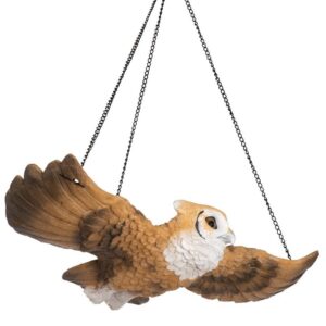 Design Toscano NG31625 15 1/2 Inch The Garden Owl Hanging Sculpture