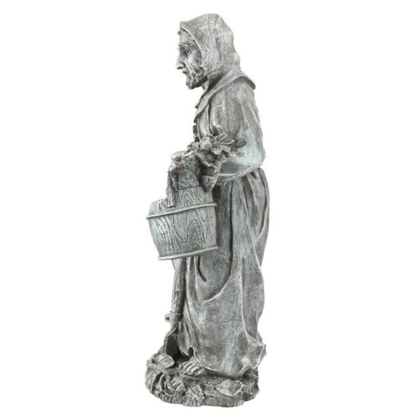 Design Toscano NG31751 9 1/2 Inch St Fiacre Gardeners Patron Statue, Large