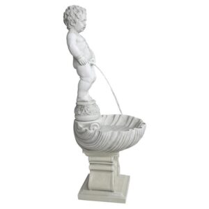 Design Toscano NG33505 17 Inch Manneken Pis with Shell Pump and Plinth