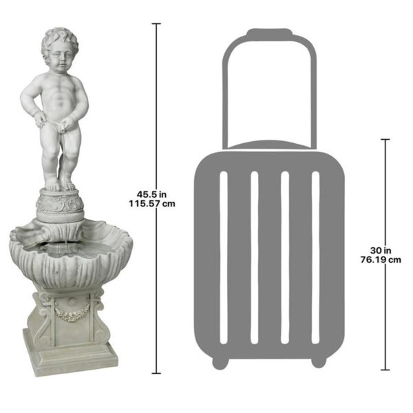 Design Toscano NG33505 17 Inch Manneken Pis with Shell Pump and Plinth