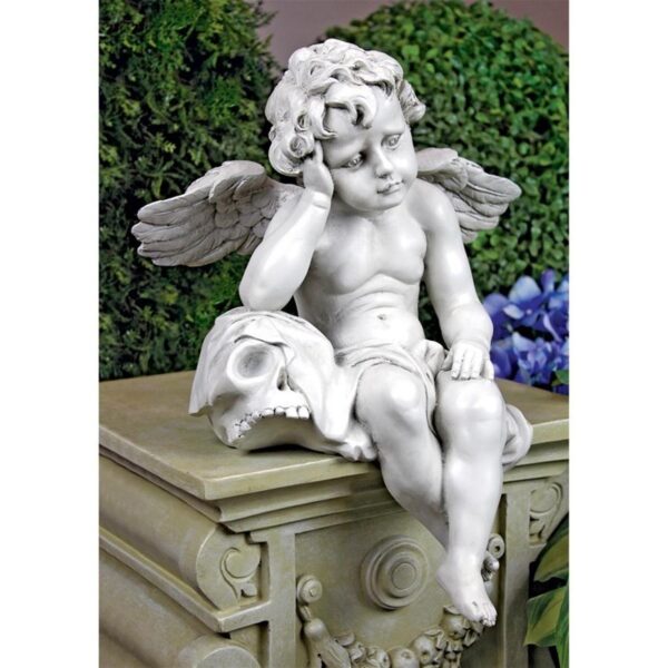 Design Toscano NG33982 8 1/2 Inch Mourning Mortality Cherub Sitter Statue