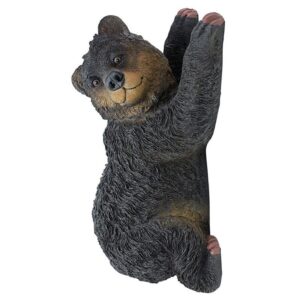 Design Toscano NG33988 7 Inch Yonva the Climbing Bear Statue - Black