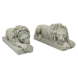 Design Toscano NG99035 12 Inch Vatican Lions, Set of 2