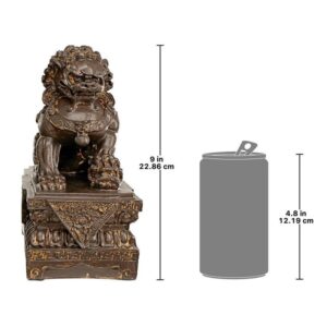 Design Toscano NY13668011 4 1/2 Inch Chinese Guardian Female Foo Dog