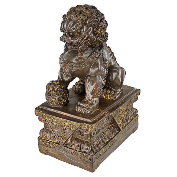 Design Toscano NY13668012 4 1/2 Inch Chinese Guardian Male Foo Dog