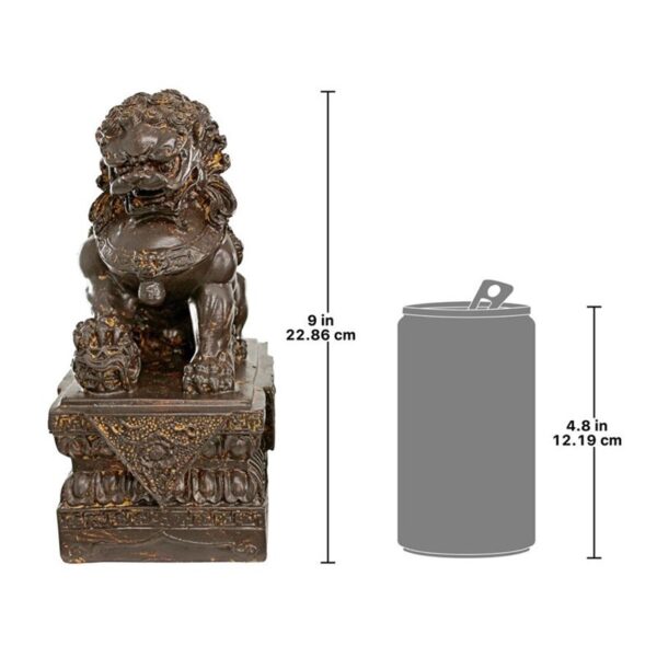 Design Toscano NY13668012 4 1/2 Inch Chinese Guardian Male Foo Dog