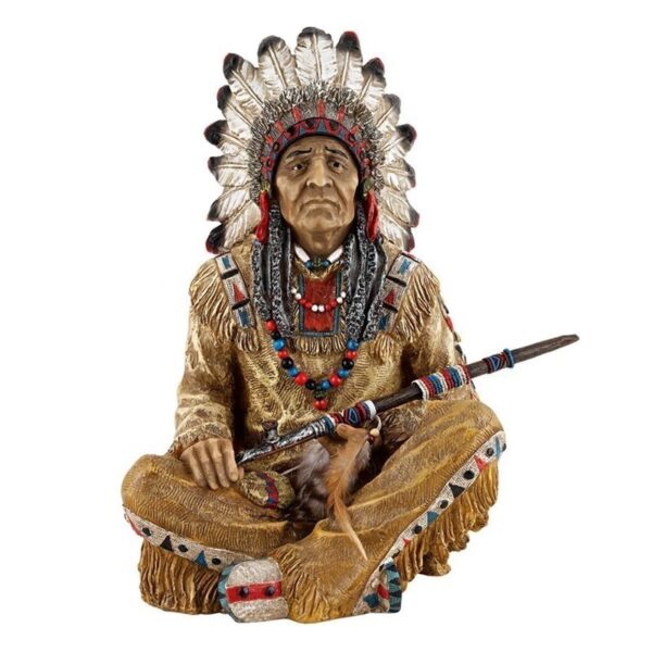 Design Toscano NY272 12 Inch Noble Feathers Native American Statue