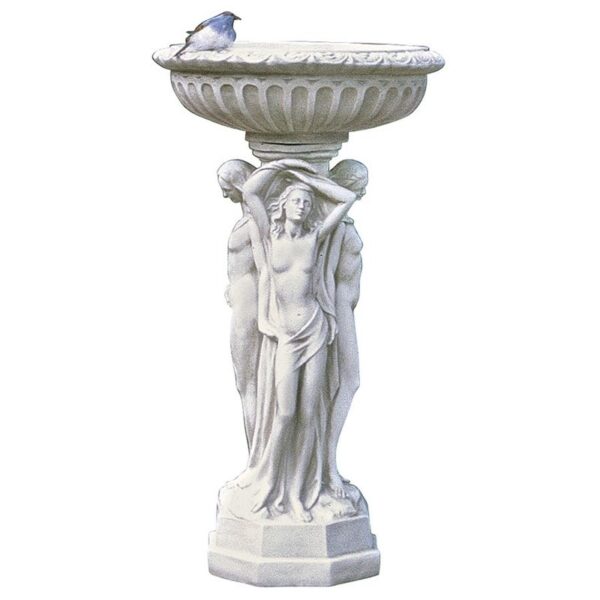 Design Toscano OS59146 18 Inch Column of Maenads Birdbath