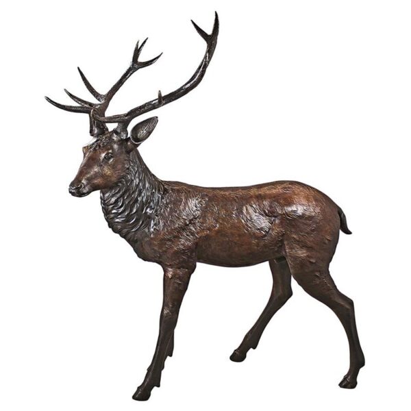 Design Toscano PB1096 62 Inch Standing Buck Deer Statue - Bronze