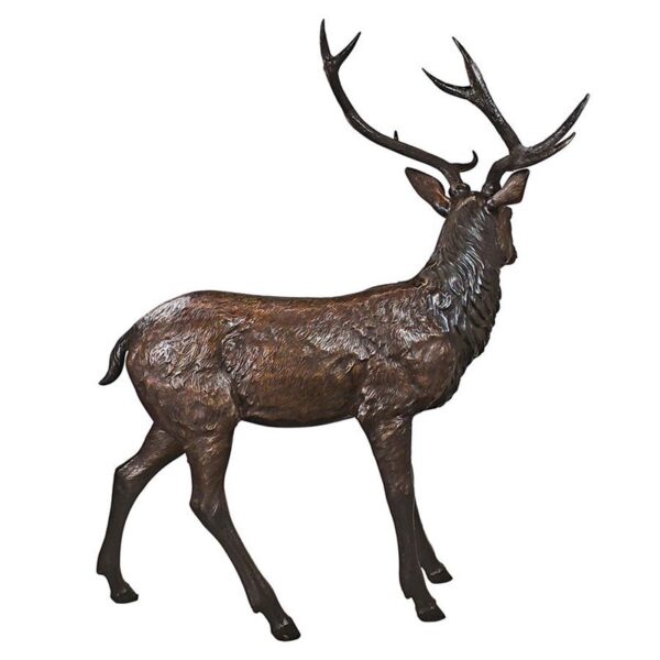 Design Toscano PB1096 62 Inch Standing Buck Deer Statue - Bronze