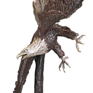 Design Toscano PB1117 73 1/2 Inch Final Approach Eagle Statue - Bronze