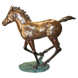 Design Toscano PB1165 44 1/2 Inch Galloping Foal Statue - Bronze