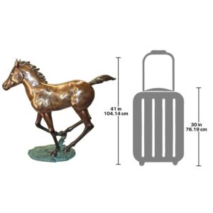 Design Toscano PB1165 44 1/2 Inch Galloping Foal Statue - Bronze