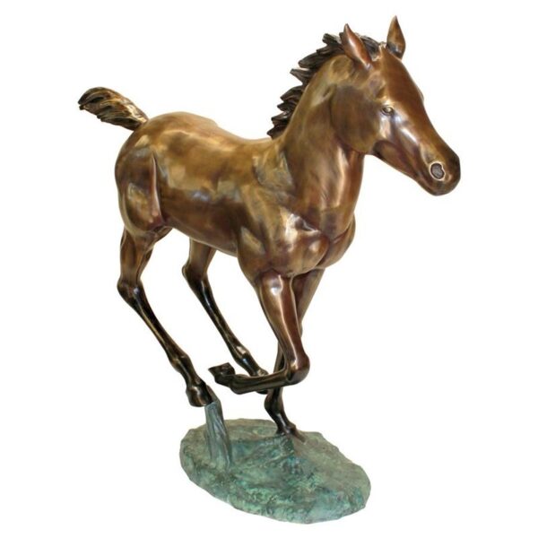 Design Toscano PB1165 44 1/2 Inch Galloping Foal Statue - Bronze