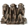 Design Toscano PD0093 7 Inch See Speak Hear No Evil Monkeys Figurine