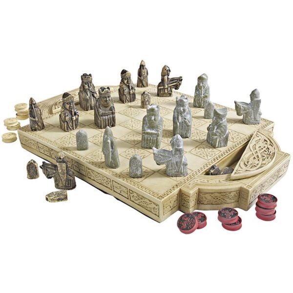 Design Toscano PD0685 17 1/2 Inch Isle of Lewis Chess Set with Board