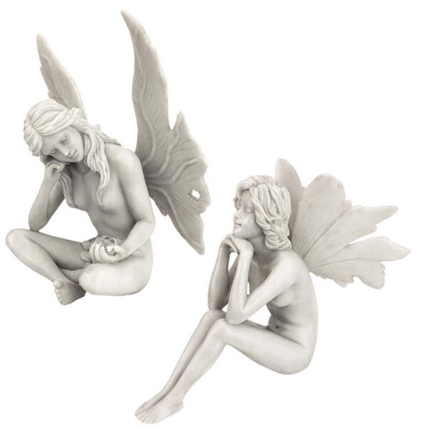 Design Toscano PD91546 7 1/2 Inch Secret Garden Fairies, Set of 2