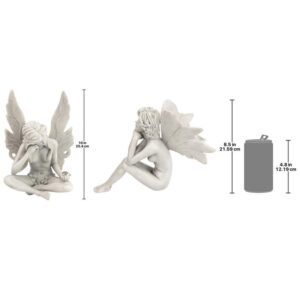 Design Toscano PD91546 7 1/2 Inch Secret Garden Fairies, Set of 2