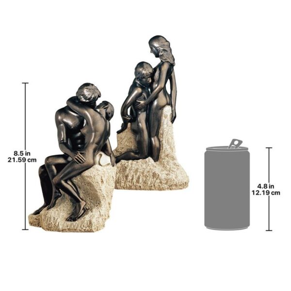 Design Toscano PD91911 6 1/2 Inch Set of the Kiss and Ashore by Rodin