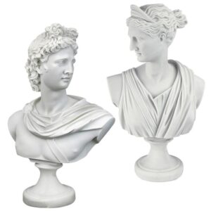 Design Toscano PD9725 8 1/2 Inch Set of Diana of Versailles and Apollo Belvedere