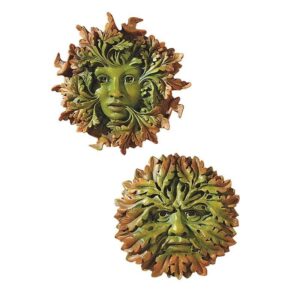 Design Toscano PD99060 8 1/2 Inch Set of Somerset Greenman and Greenwoman