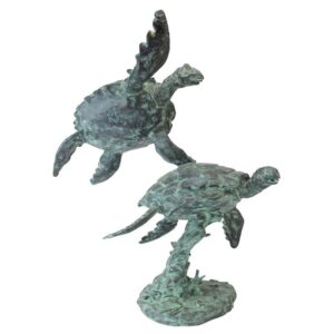 Design Toscano PK2219 17 Inch Sea Turtles Garden Statue - Bronze