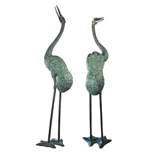 Design Toscano PK9745 Colossal Cranes Statue Set - Bronze