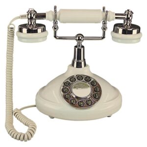 Design Toscano PM81920 9 1/2 Inch Brittany Neophone 1929 Telephone - White