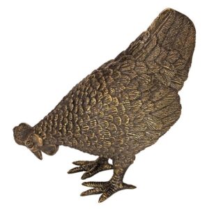 Design Toscano PN4391 11 Inch Barnyard Hen Statue - Bronze