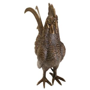 Design Toscano PN4392 14 1/2 Inch Barnyard Rooster Statue - Bronze