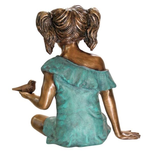 Design Toscano PN5639 21 1/2 Inch Bridgette with Bird Bronze Statue