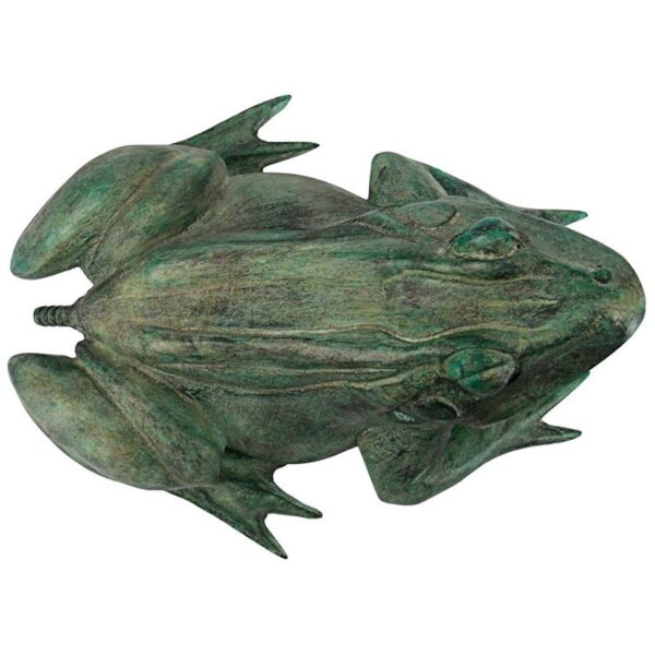 Design Toscano PN57921 9 1/2 Inch Medium Bull Frog Statue - Bronze