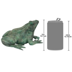 Design Toscano PN57921 9 1/2 Inch Medium Bull Frog Statue - Bronze