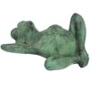 Design Toscano PN57942 9 Inch Spitting Lazy Frog Verdi Statue - Brozne