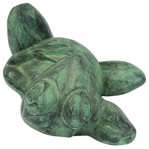 Design Toscano PN57942 9 Inch Spitting Lazy Frog Verdi Statue - Brozne