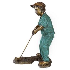 Design Toscano PN6549 24 Inch Gabe Boy Golfer Statue - Bronze