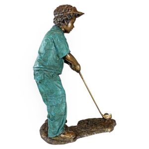 Design Toscano PN6549 24 Inch Gabe Boy Golfer Statue - Bronze