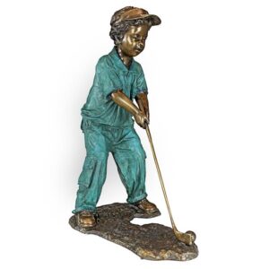 Design Toscano PN6549 24 Inch Gabe Boy Golfer Statue - Bronze