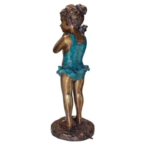 Design Toscano PN6572 13 Inch Sea Shell Sounds Standing Girl - Bronze