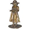 Design Toscano PN6580 16 Inch Beulahs Sundress Girl Reading - Bronze