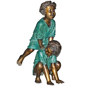 Design Toscano PN6605 23 Inch Leap Froggin Boys Statue - Bronze